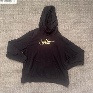 Women’s black and gold Nike hoodie